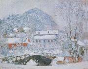 Claude Monet Sandviken Village in the Snow oil painting artist